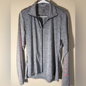 Kerrits Gray Textured Fabric Zip up Made in the USA New